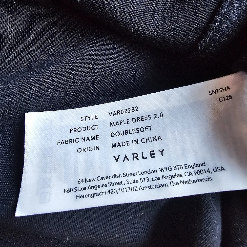 Varley Small Black DoubleSoft Maple Dress - Picture 8 of 10